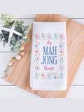 Mahjong Kitchen Towel Mah jongg Tile Game Decor Hostess Gift
