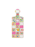 Mahjong Pink Ceramic CUTErie Board with colorful tile grid, peacock, and floral motifs