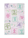 Mahjong Sayings Kitchen Towel Tile Game Decor Hostess Gift