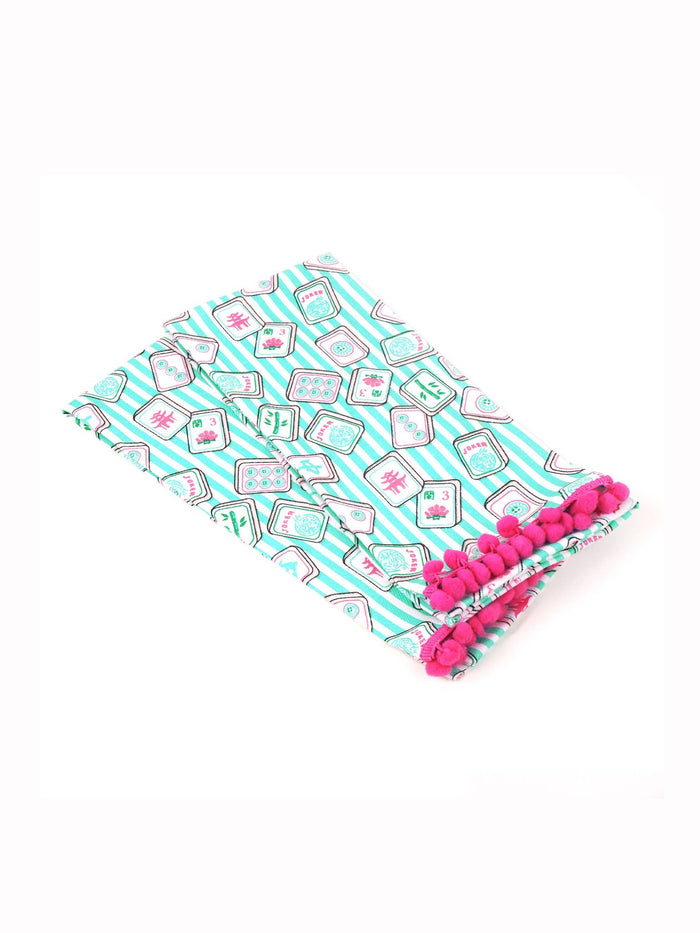 Mahjong Stripe Pom-Pom Kitchen Towel Set