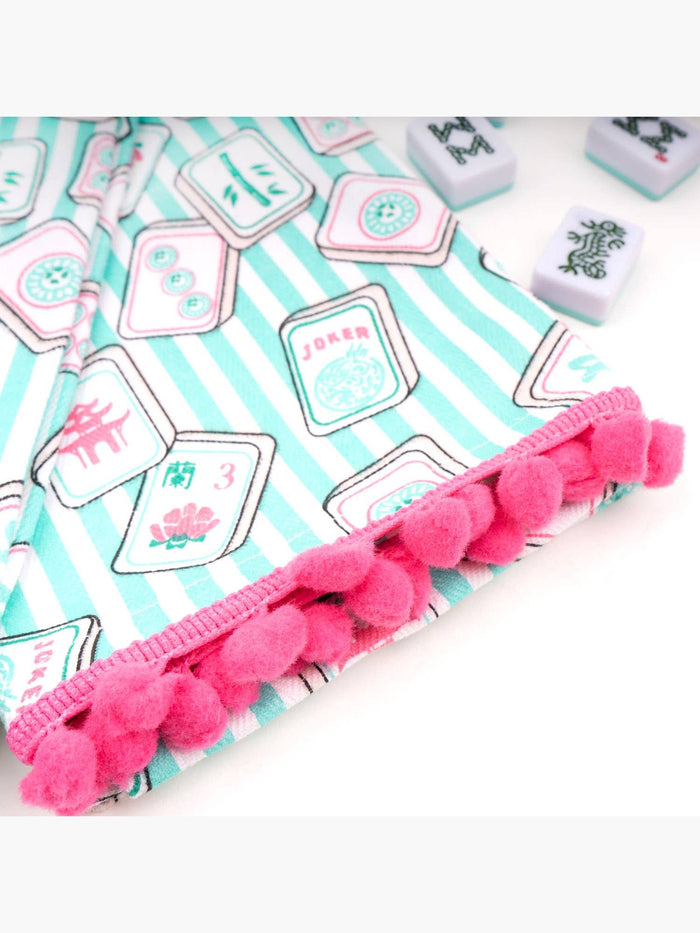 Mahjong Stripe Pom-Pom Kitchen Towel Set
