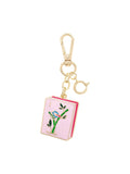 Mahjong Tile Enamel Bag Charm in Pink