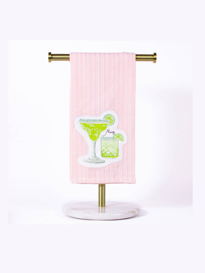 Margs Hand Towel   Pink/Green   20x28