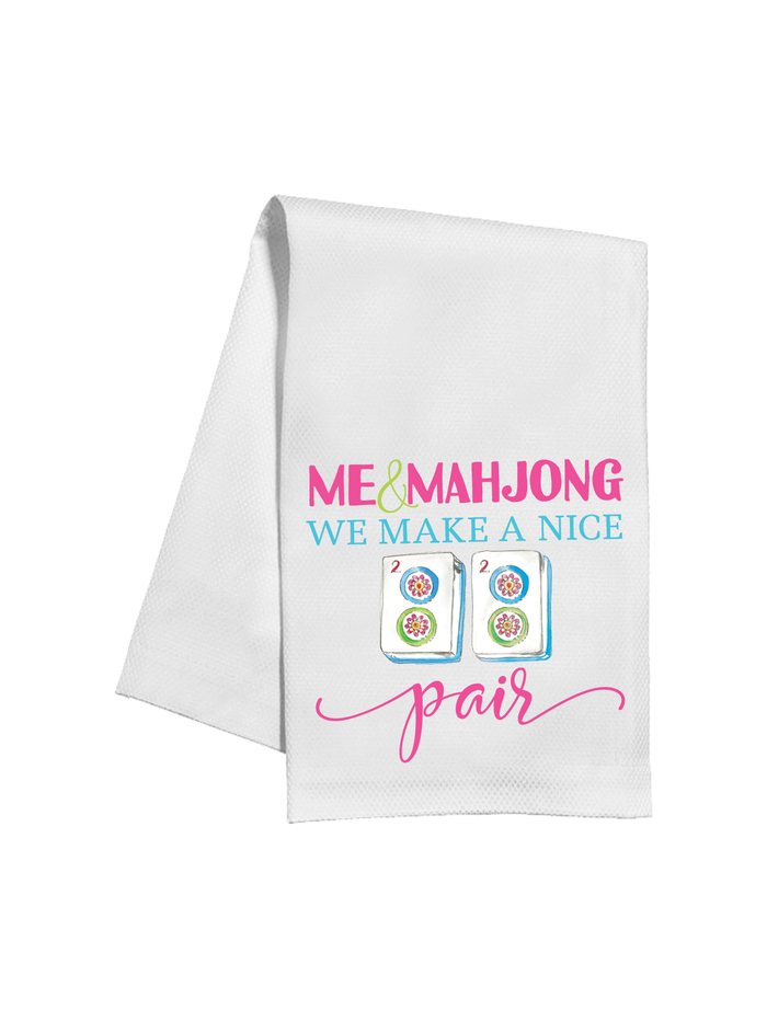 Me & Mahjong We Make A Nice Pair Kitchen Towel