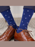 Men's Anchor Socks   Navy/White   One Size