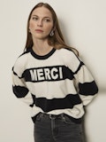 Merci Popover - Black w/ Chalk Stripe