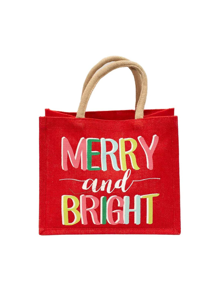 Merry and Bright Gift Tote 12x10x8