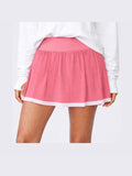 Micro Pleated Skort - Tea Rose White