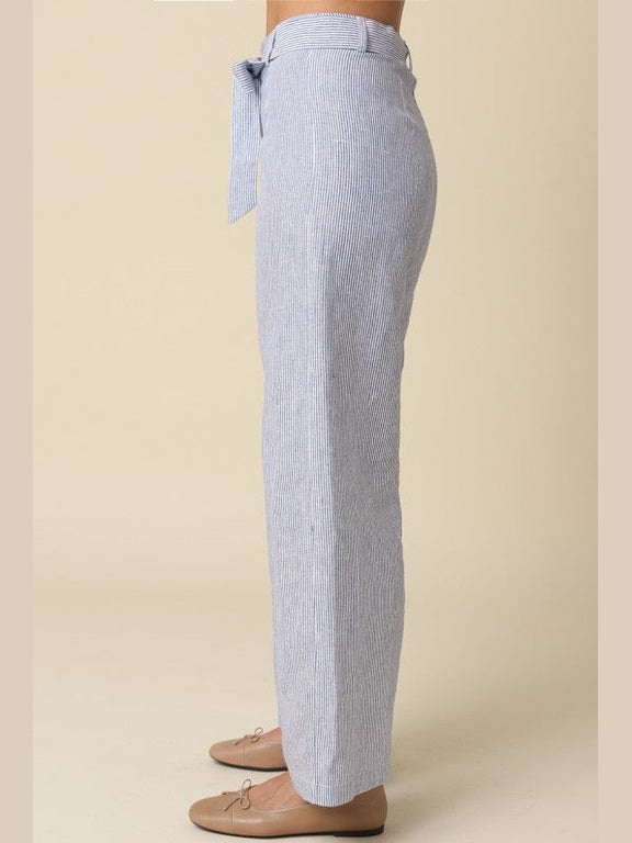 Milia Striped Tie-Waisted Pants