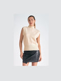 Mock Neck Sleeveless Sweater