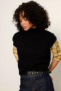 Mock Neck Sweater Shell - Black