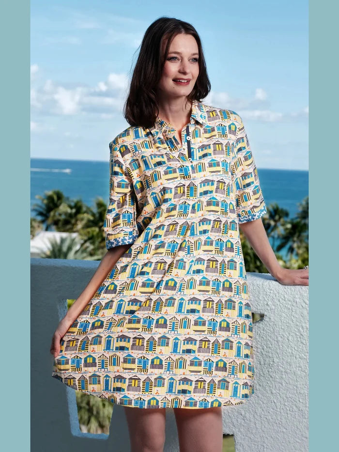 Monterey Dress - Linen Cabana