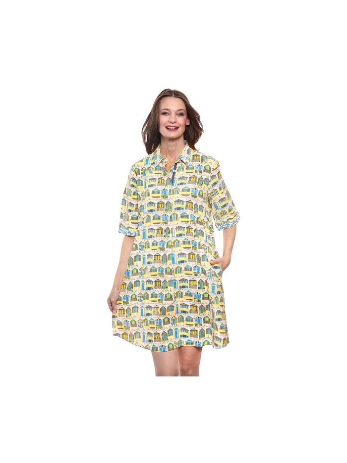 Monterey Dress - Linen Cabana