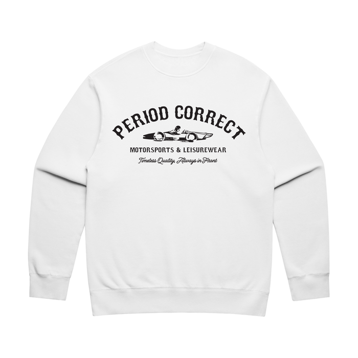 MOTORSPORTS & LEISUREWEAR CREWNECK WHITE