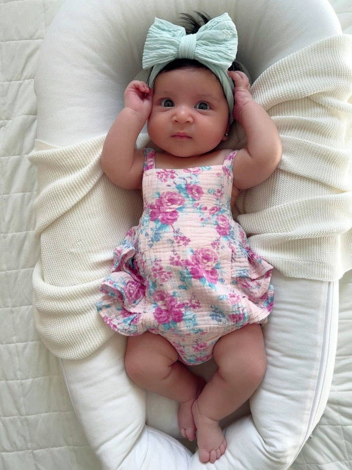 Muslin Ruffle Sunsuit, Garden Secrets