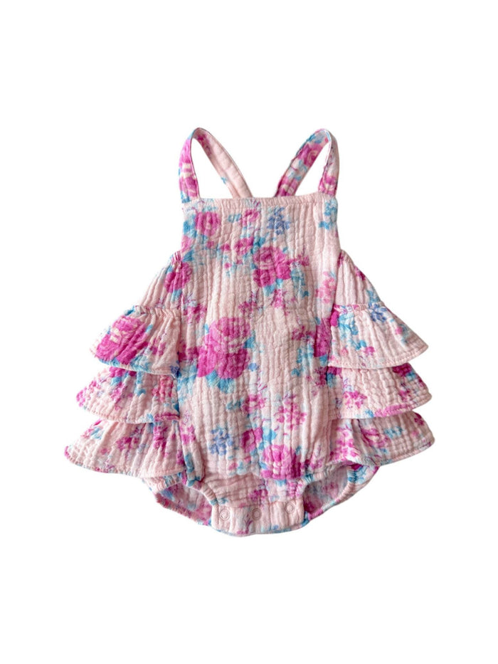 Muslin Ruffle Sunsuit, Garden Secrets