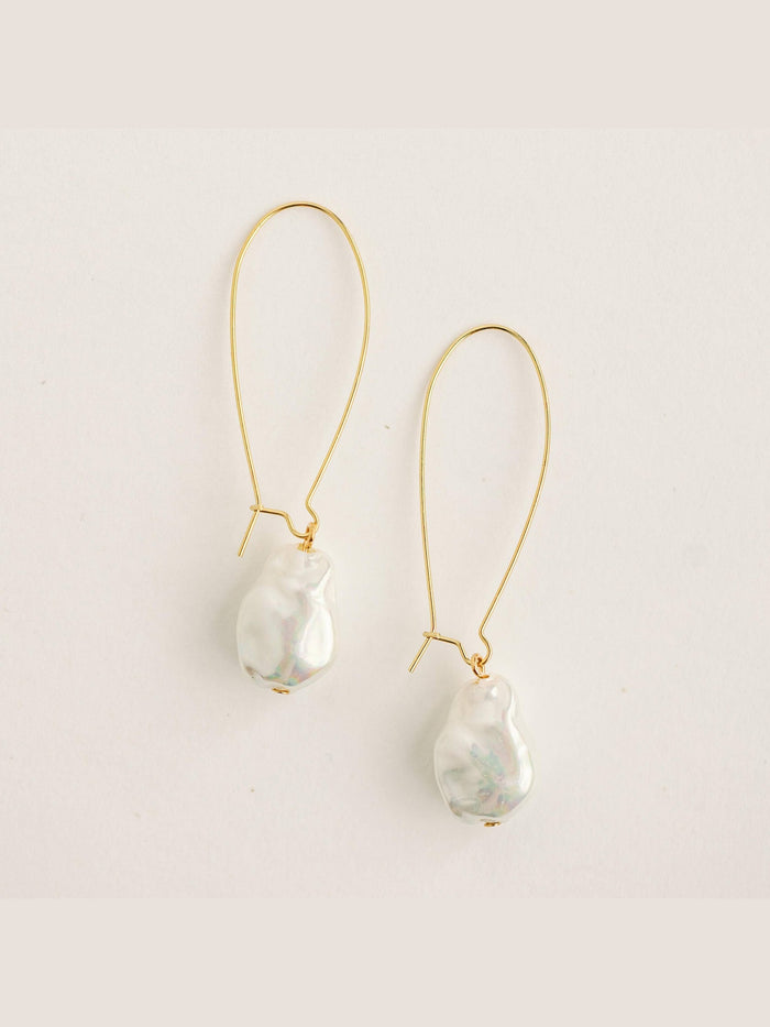 Natural Pearl Minimalist Threader Earrings