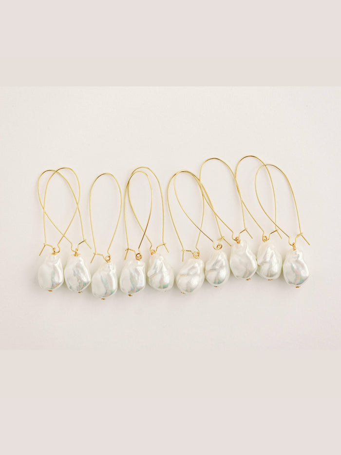Natural Pearl Minimalist Threader Earrings