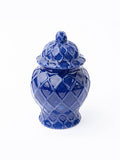 Navy Textured Ginger Jar - Small