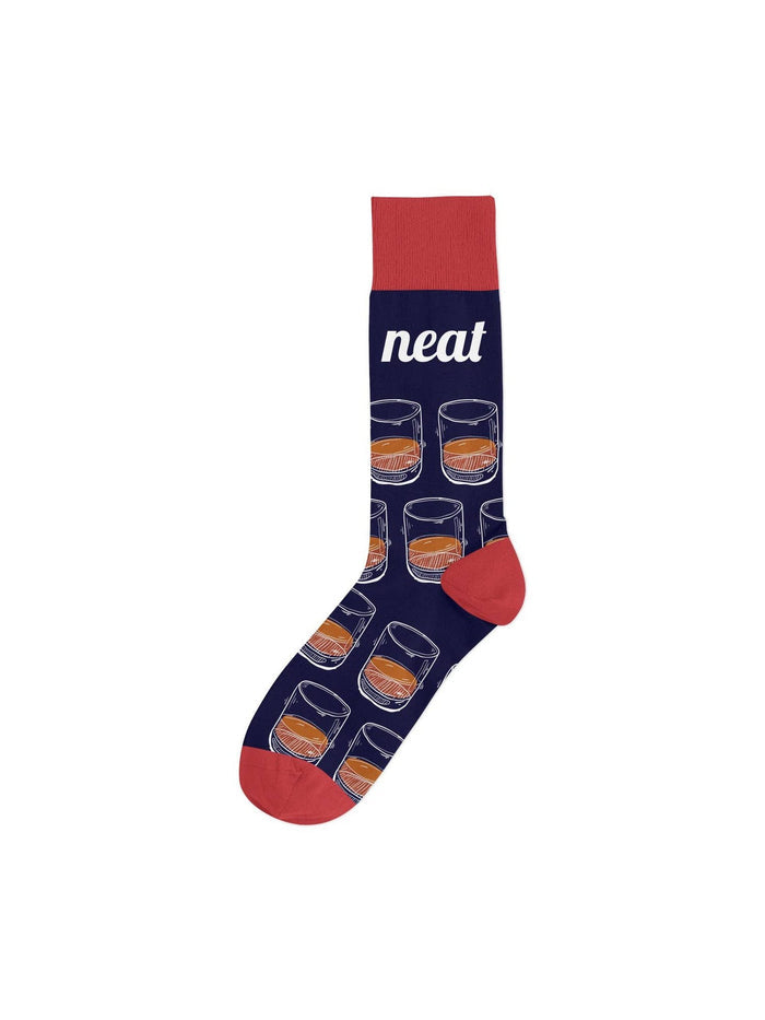 Neat Bourbon Whiskey Rocks Glass Socks