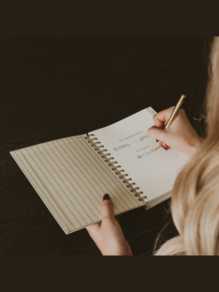 Newlywed One Line A Day Prompted Journal - Wedding