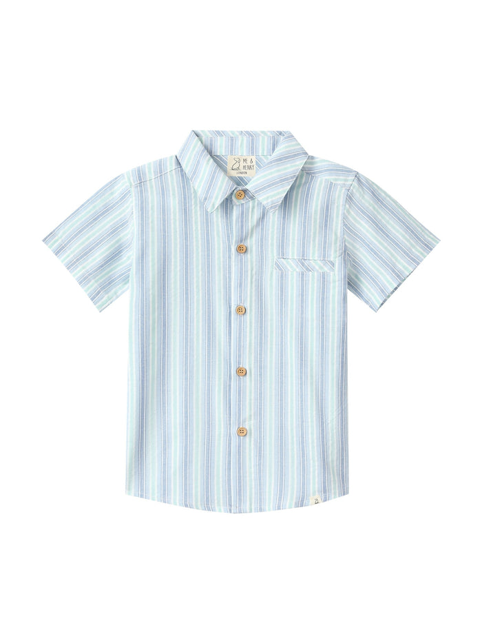 Newport Woven Striped Button Down
