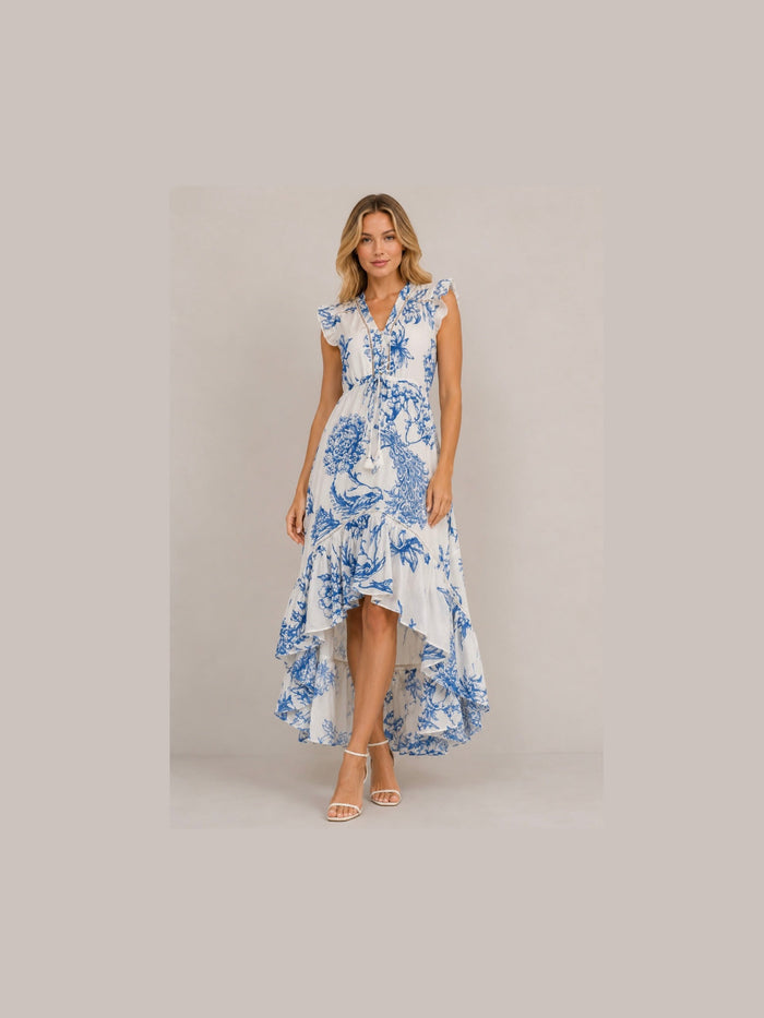 Nina High Low Neck - Peacock