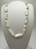 Oblong Natural Pearl Necklace