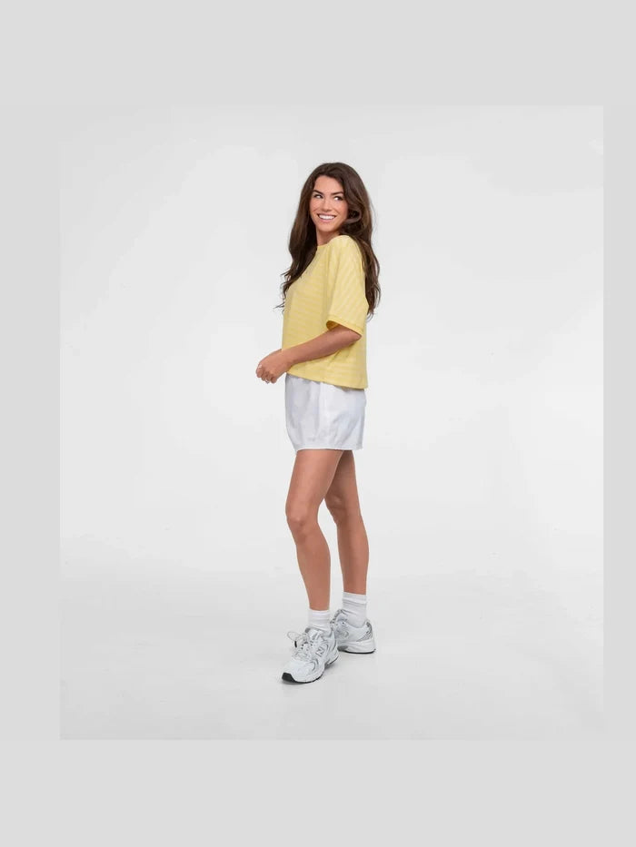 On The Line SS Top - Lemon Drop