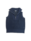Open Stitch Half Zip Tank