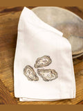 Oysters Hand Towel   White/Gray   20x28