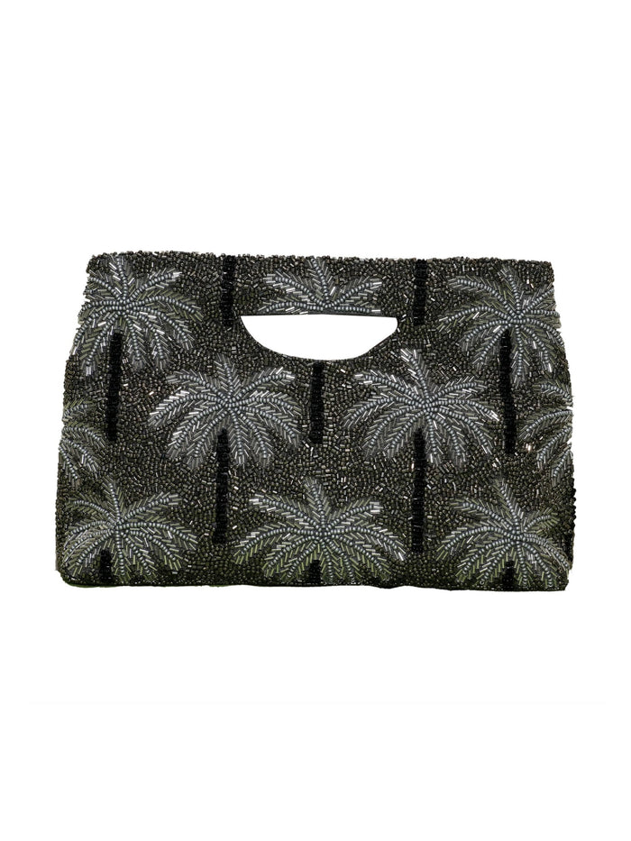 Palm Trees in Pewter Cut Out Clutch