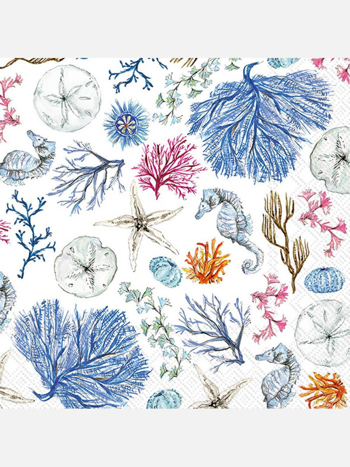 Paper Cocktail Napkin 20 Ct Blue Coastal Rosanne Beck