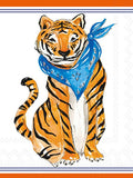 Paper Cocktail Napkin 20 Ct Blue Sitting Tiger Hometown