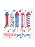 Paper Cocktail Napkin 20 Ct Fireworks & Freedom Rosanne Beck