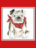 Paper Cocktail Napkin 20 Ct Red Bulldog Hometown Pride