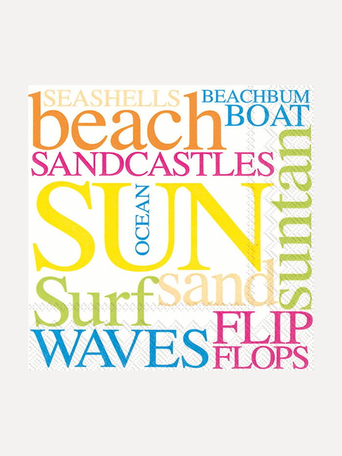 Paper Cocktail Napkins Pack of 20 Beach