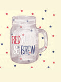 Paper Cocktail Napkins Pack of 20 Red White & Brew