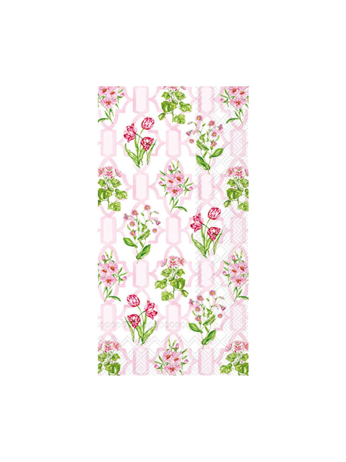 Paper Guest Towels Pack/20 Pink Trellis