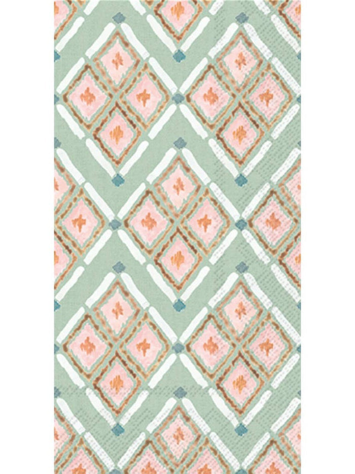 Paper Guest Towels Pack/20 Watercolor Coast Diamonds-Coastal