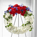 Patriotic Passion Wreath – BUEHLER'S FLORAL, Wooster OH