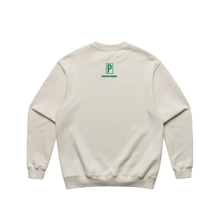 P.C. X TOYO TIRES ALL TERRAIN CREWNECK CREAM