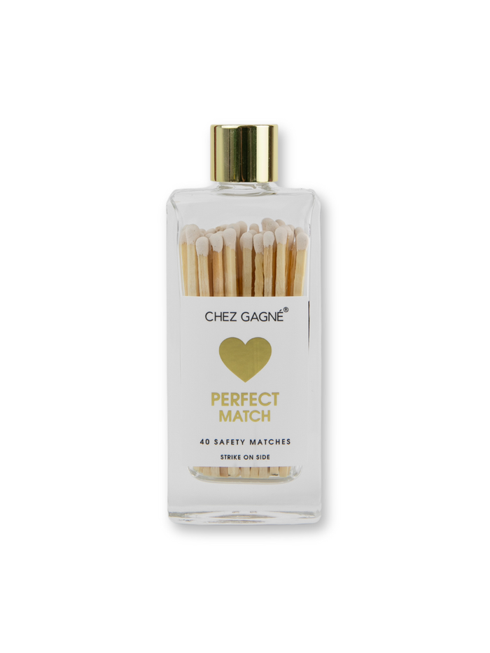 Perfect Match - Wedding/Bridal Glass Bottle Safety Matches - White