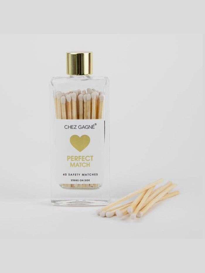 Perfect Match - Wedding/Bridal Glass Bottle Safety Matches - White