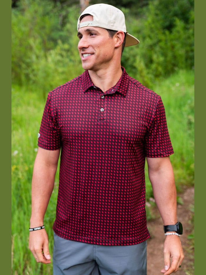 Performance Polo - Georgia Black & Red