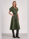 Pine Button Down Maxi Dress