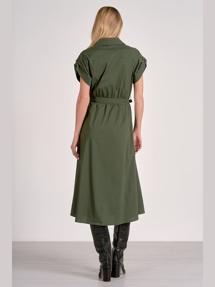 Pine Button Down Maxi Dress
