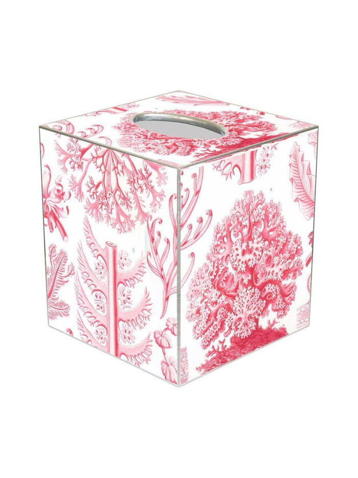 Pink Coral Tissue Box Cover