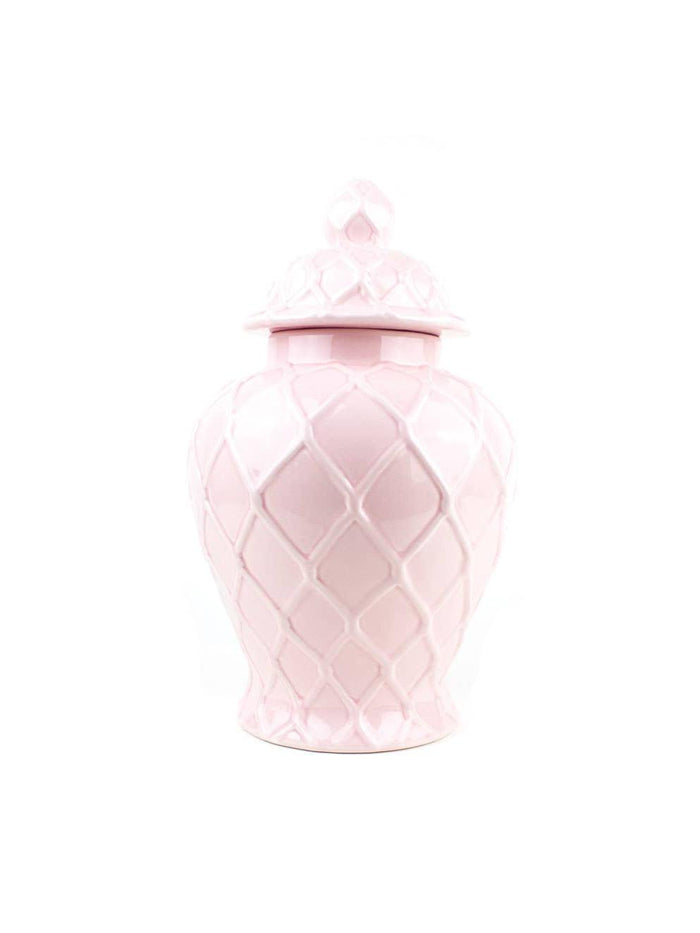 Pink Textured Ginger Jar - Extra Large