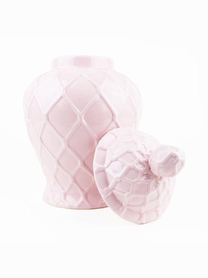Pink Textured Ginger Jar - Extra Large